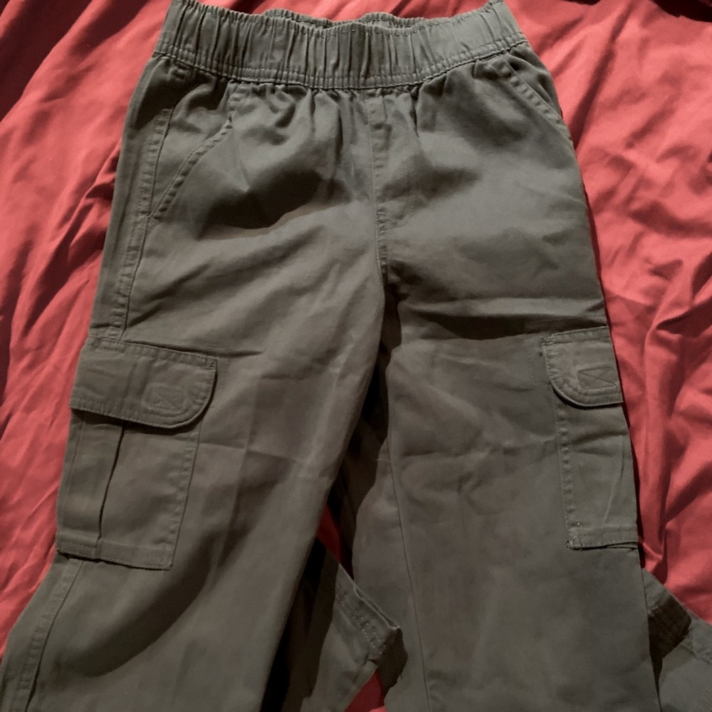 Boys slip on grey cargo pants